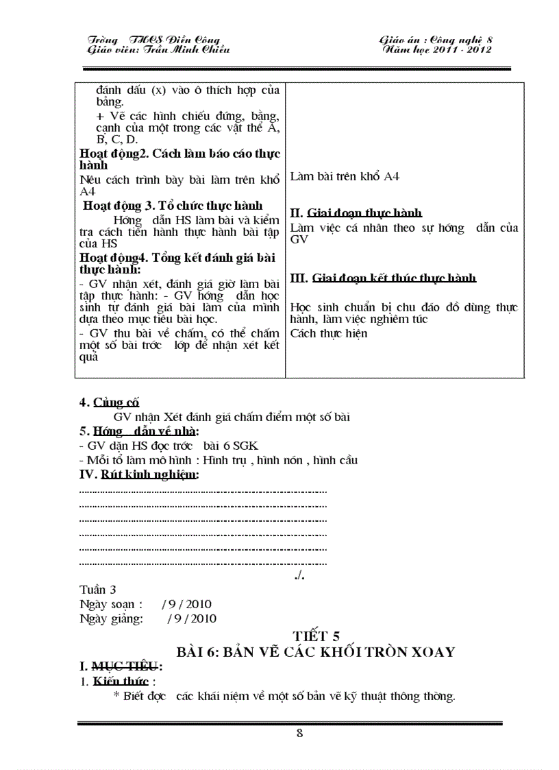 image for page Giao an cong nghe 8 2011 2012