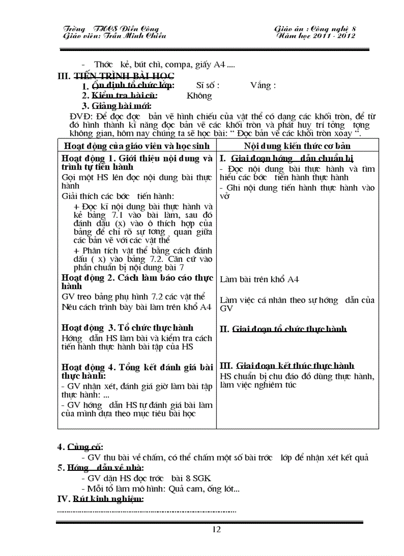 image for page Giao an cong nghe 8 2011 2012