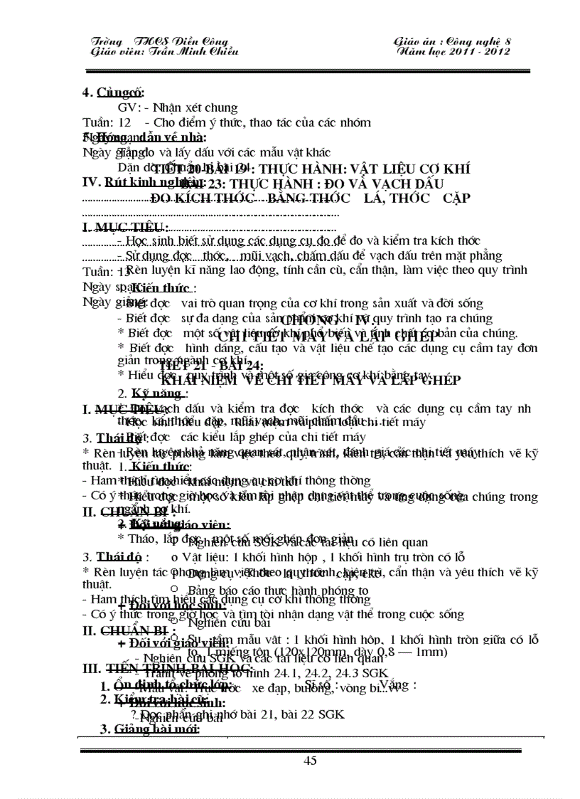 image for page Giao an cong nghe 8 2011 2012