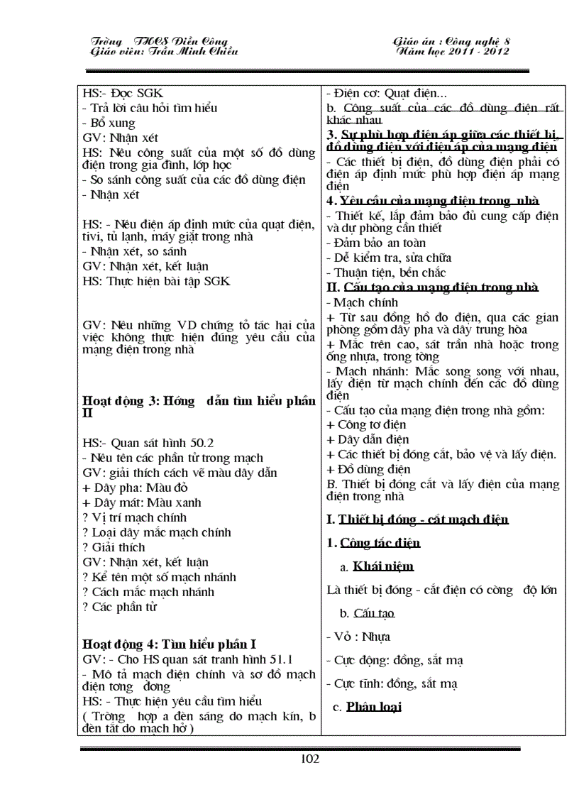 image for page Giao an cong nghe 8 2011 2012