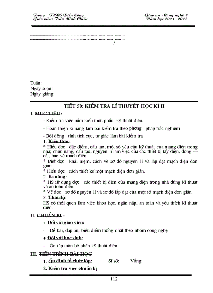 image for page Giao an cong nghe 8 2011 2012