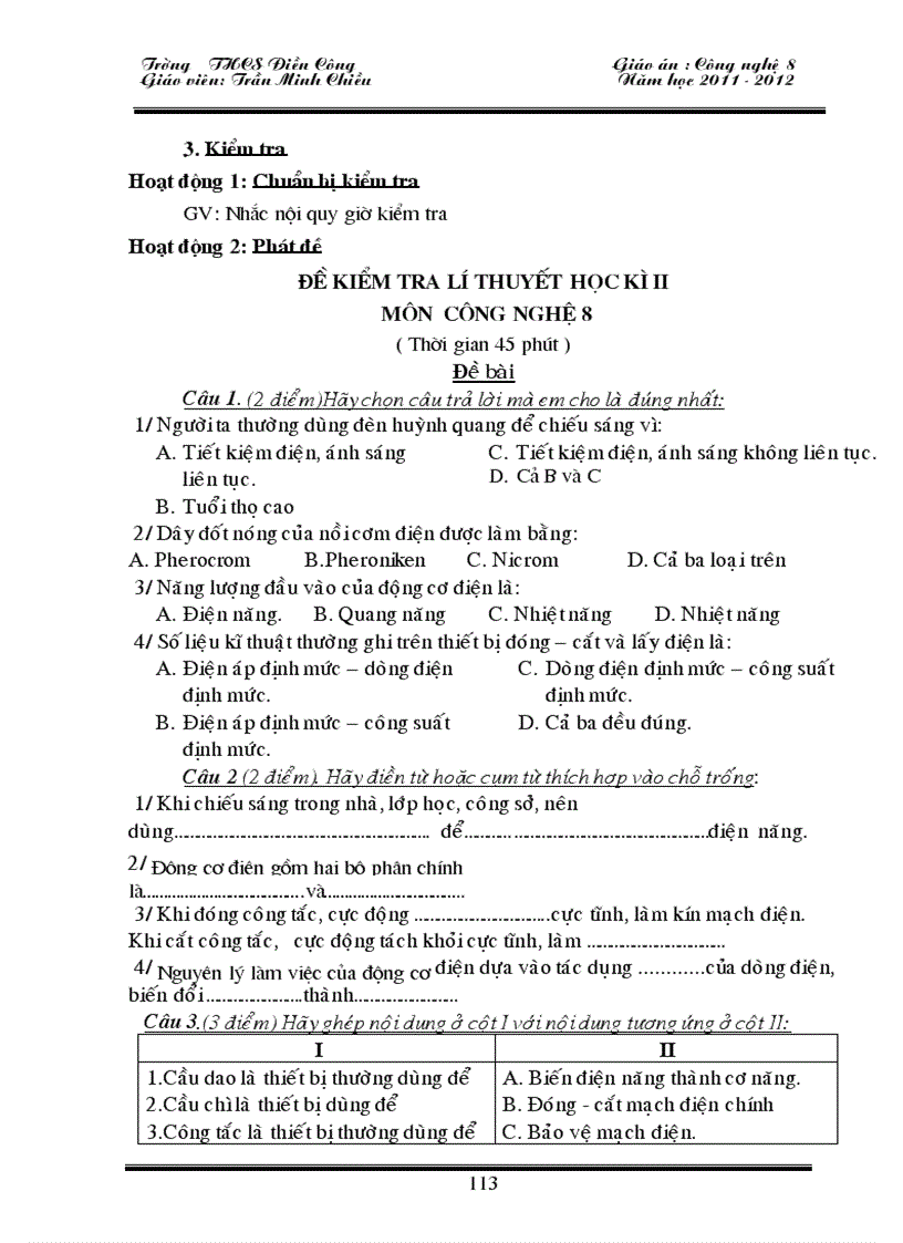 image for page Giao an cong nghe 8 2011 2012