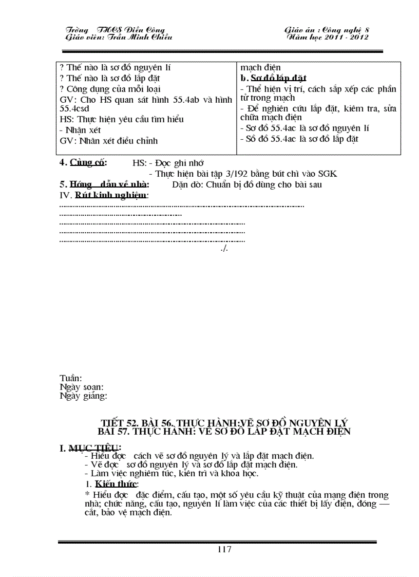 image for page Giao an cong nghe 8 2011 2012