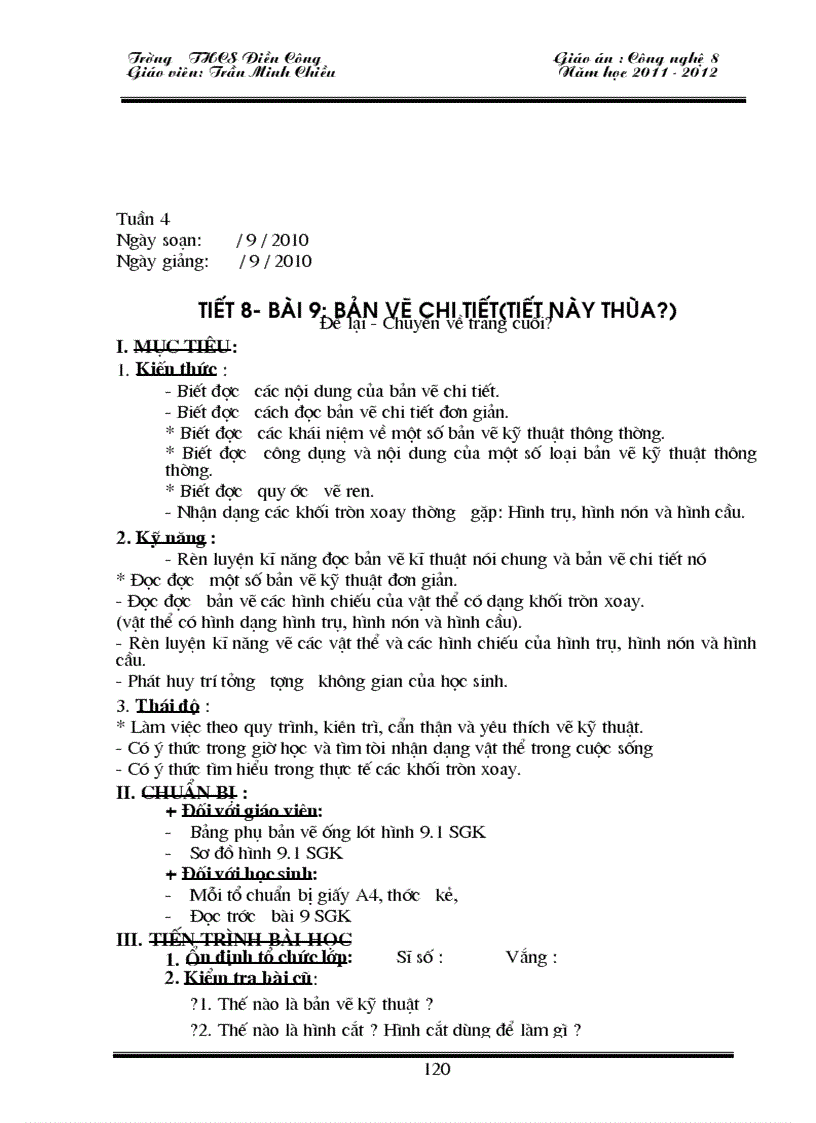 image for page Giao an cong nghe 8 2011 2012