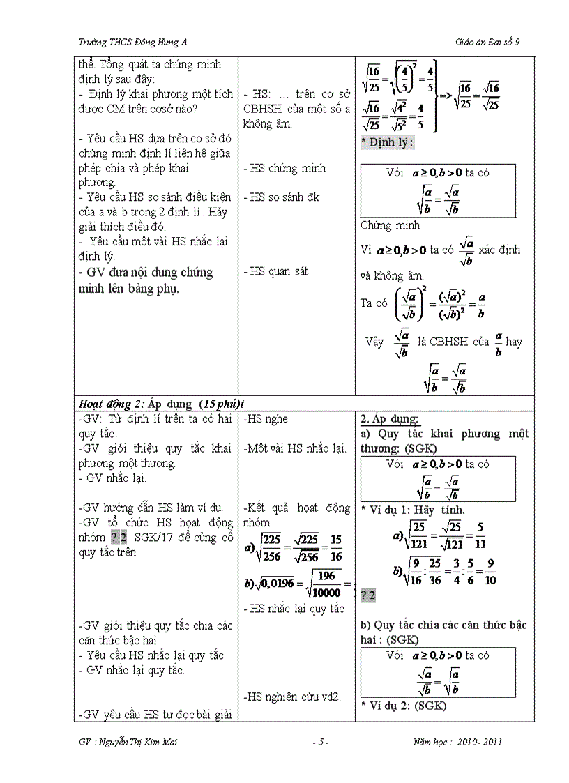 image for page Giáo án Đại số 9 Chương I đúng chuẩn 100