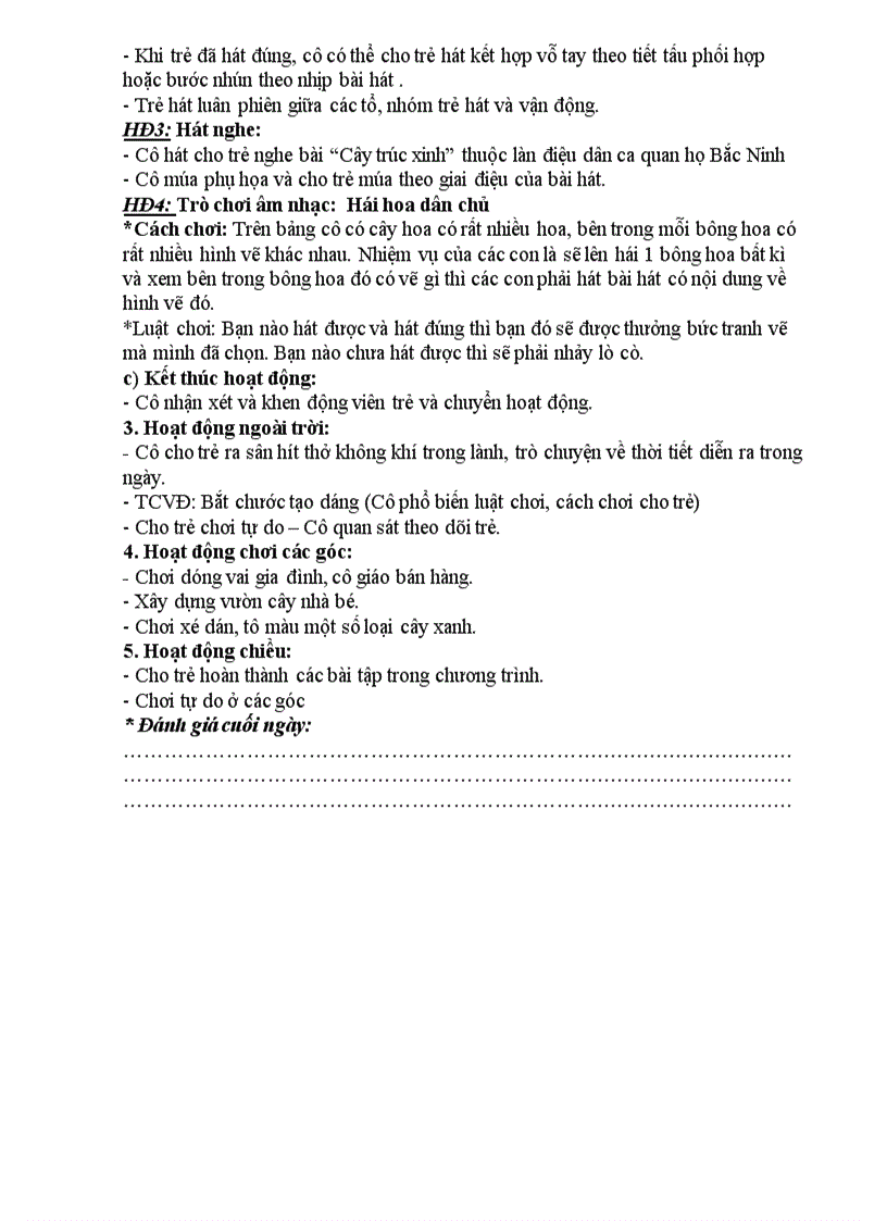 image for page Giao an Day hat Em yeu cay xanh