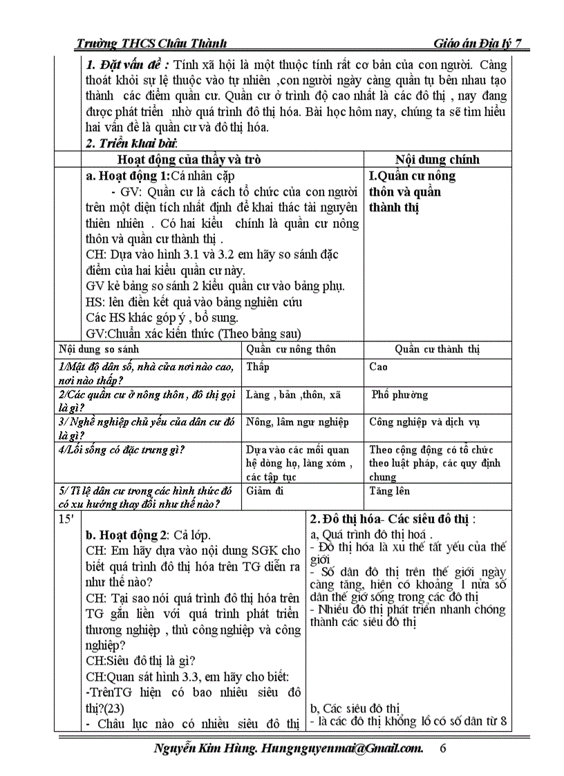 image for page Giáo án địalí 7 chuẩn kiến thức