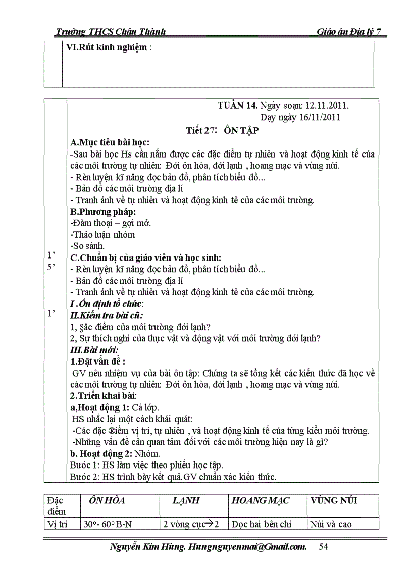 image for page Giáo án địalí 7 chuẩn kiến thức