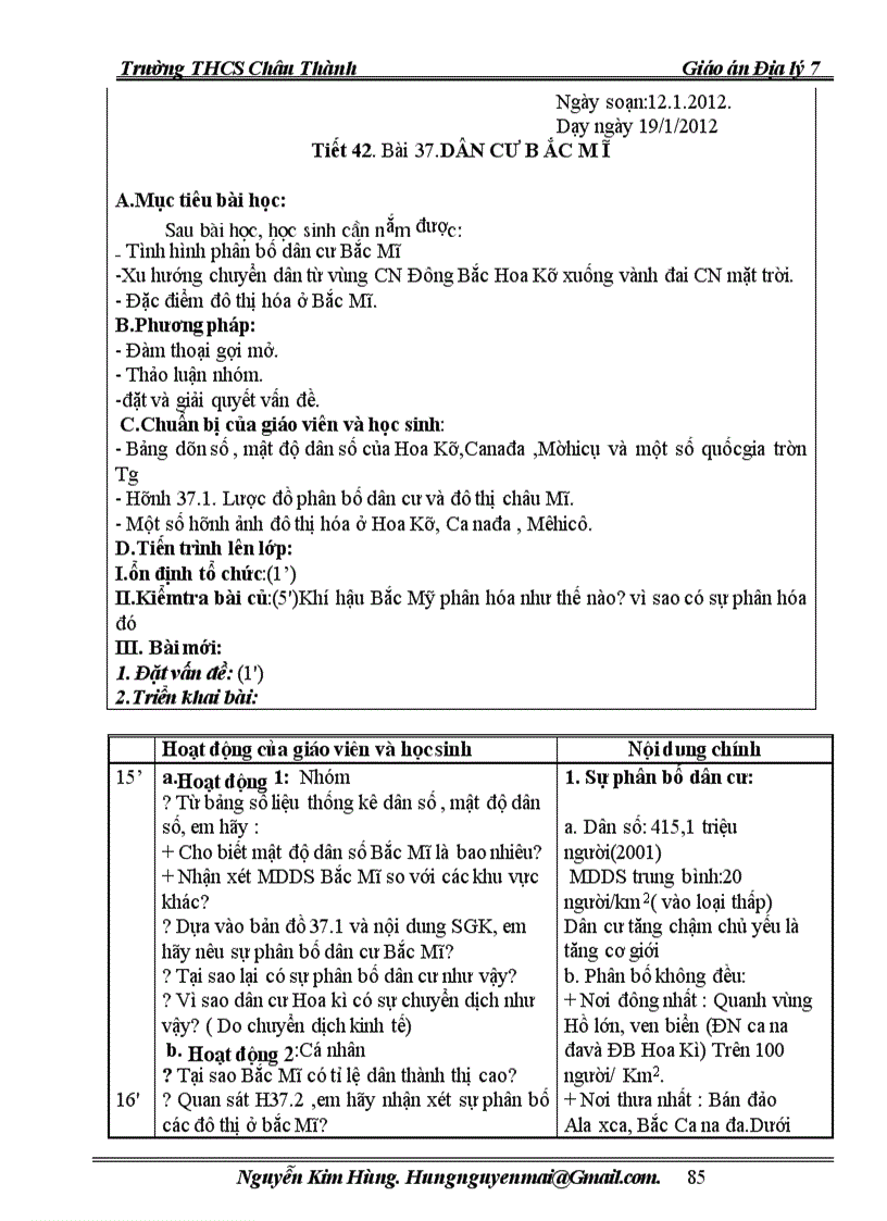 image for page Giáo án địalí 7 chuẩn kiến thức
