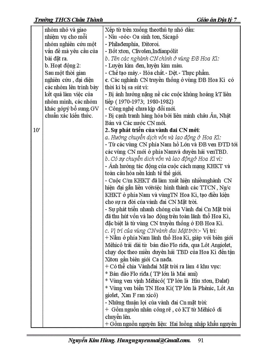 image for page Giáo án địalí 7 chuẩn kiến thức