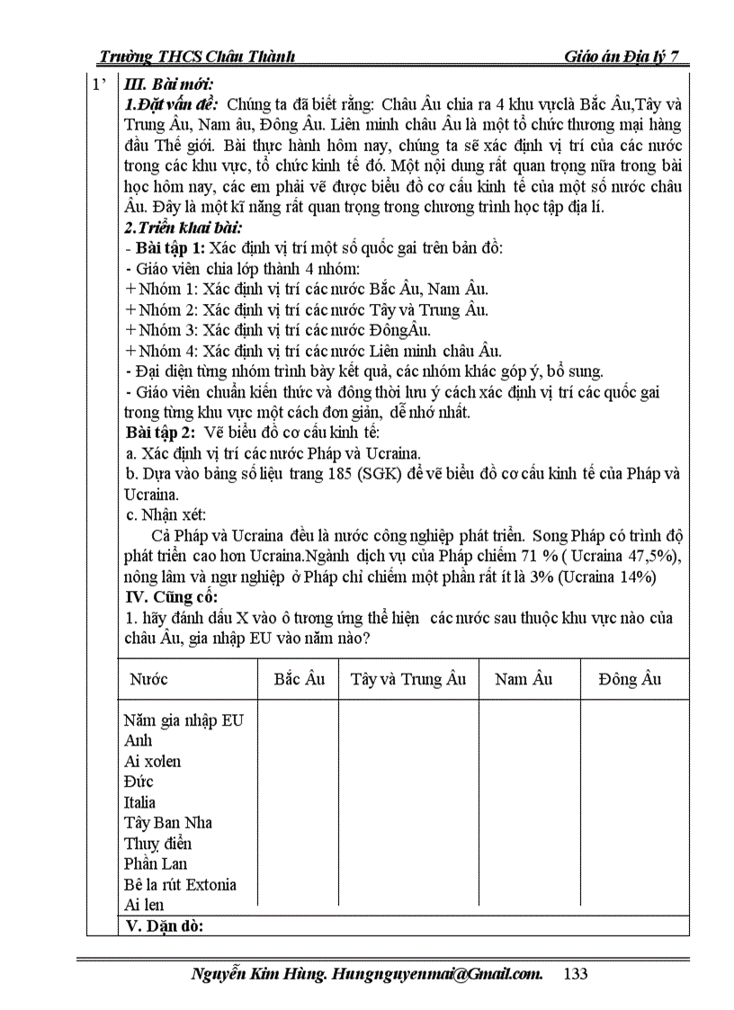 image for page Giáo án địalí 7 chuẩn kiến thức