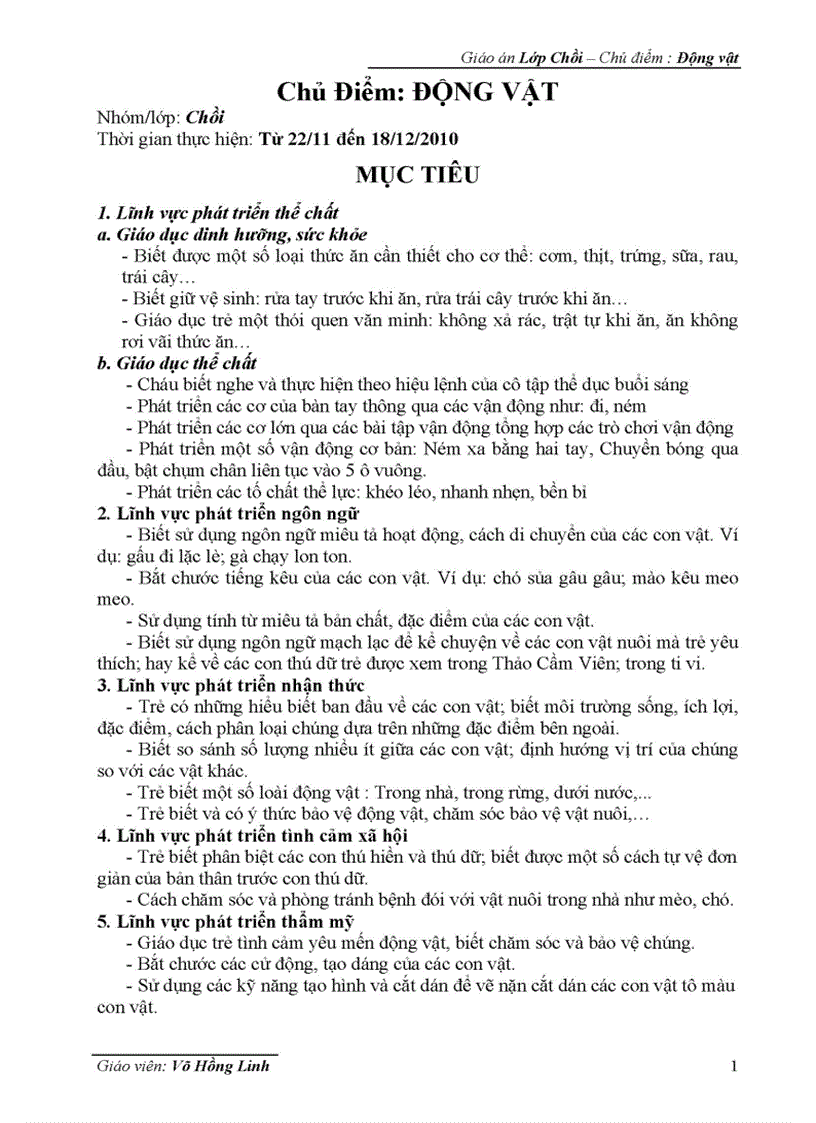 image for page Giáo án Động vật đổi mới