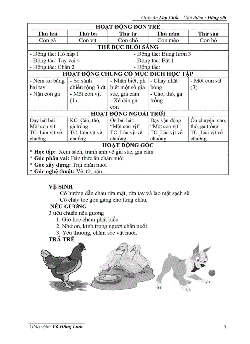 image for page Giáo án Động vật đổi mới