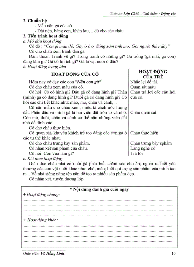 image for page Giáo án Động vật đổi mới