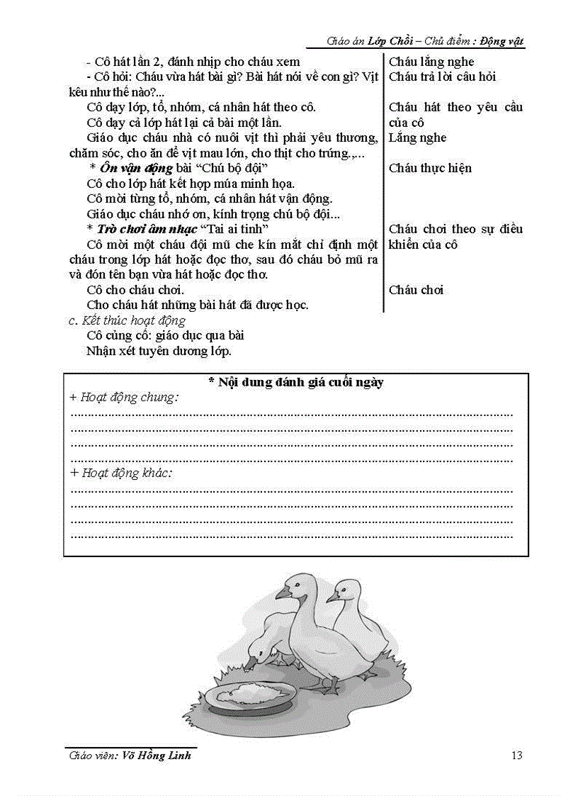 image for page Giáo án Động vật đổi mới