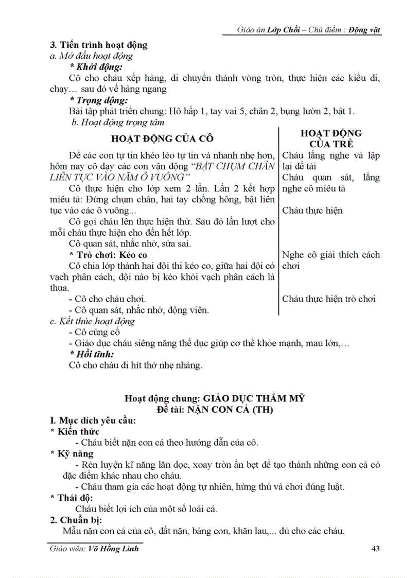 image for page Giáo án Động vật đổi mới