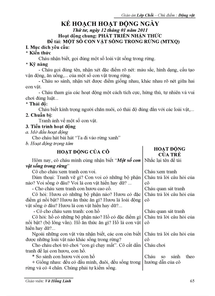 image for page Giáo án Động vật đổi mới