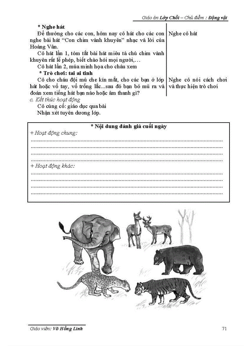 image for page Giáo án Động vật đổi mới