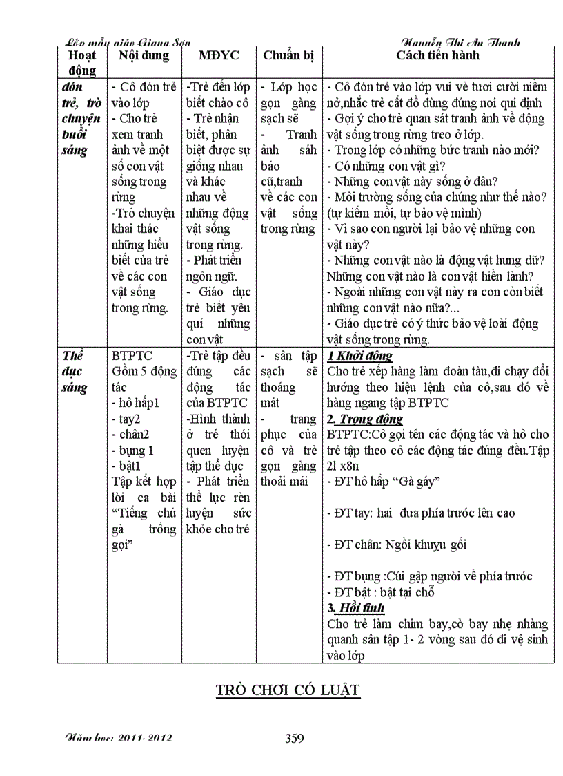 image for page Giáo án động vật sống trong rừng 5 tuổi
