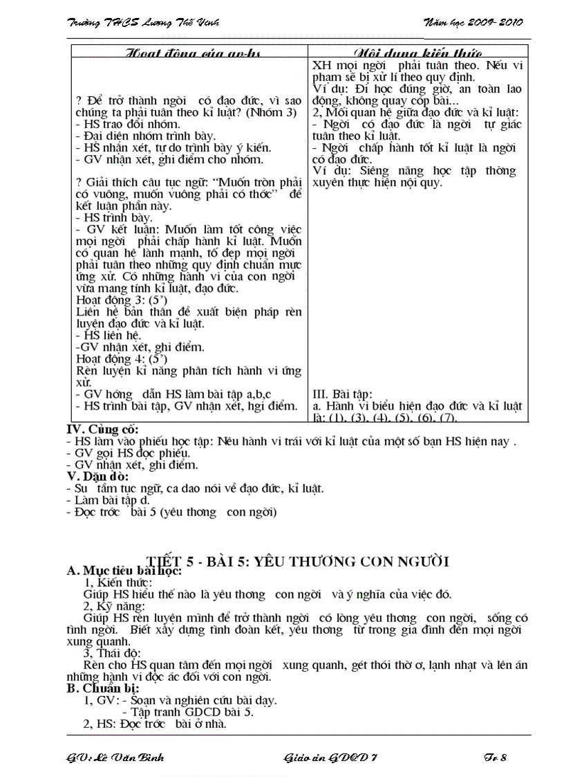 image for page Giáo án gdcd 7