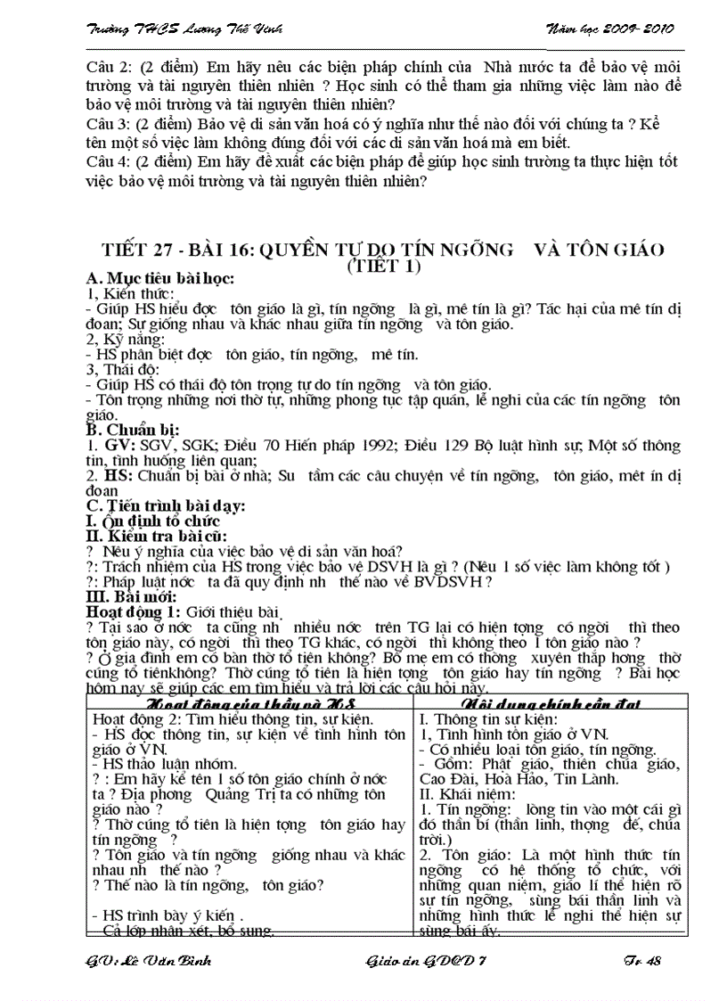 image for page Giáo án gdcd 7