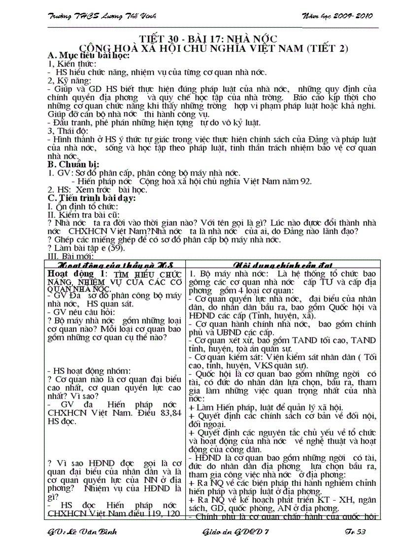 image for page Giáo án gdcd 7