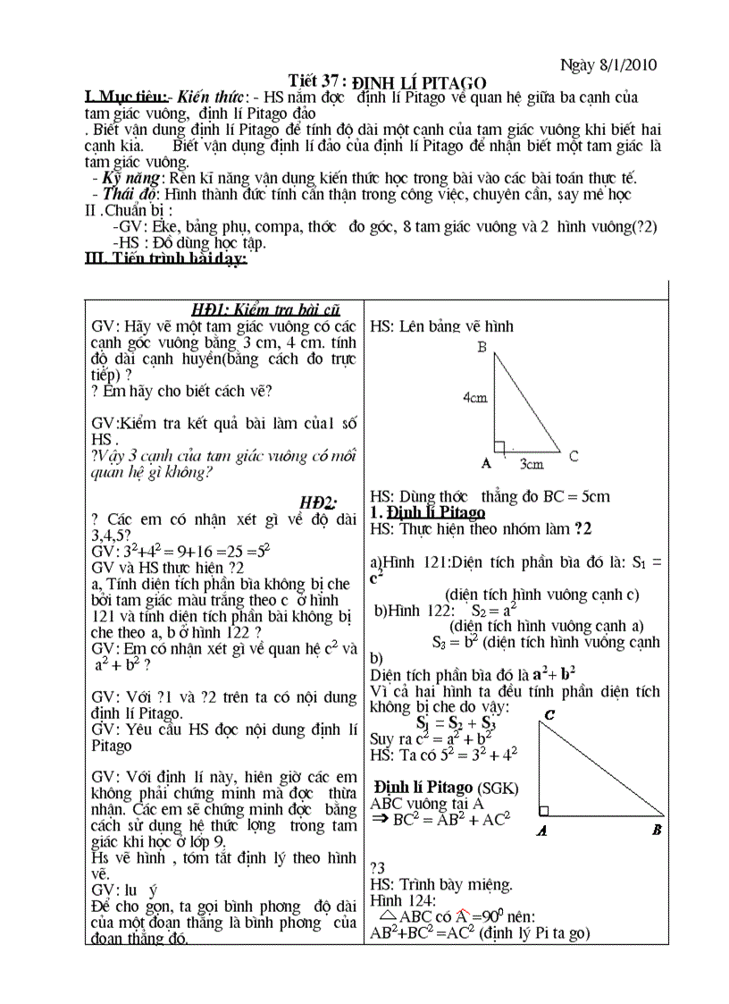 Giáo án hình 8 tiết 37