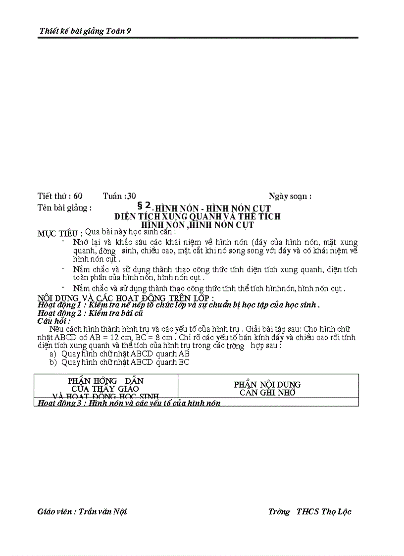 image for page Giáo án Hình 9 chương 4