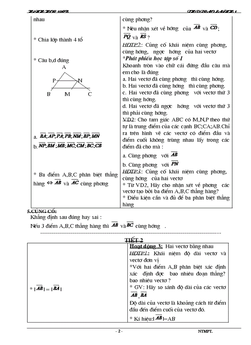 image for page Giáo án hình học 10cb