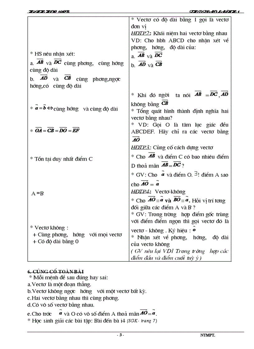 image for page Giáo án hình học 10cb