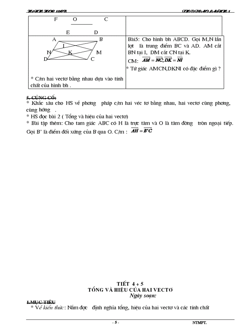 image for page Giáo án hình học 10cb