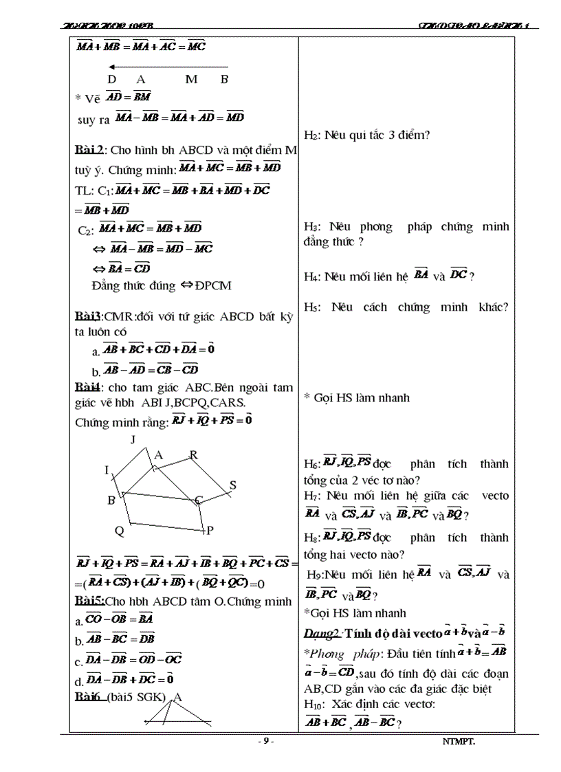 image for page Giáo án hình học 10cb