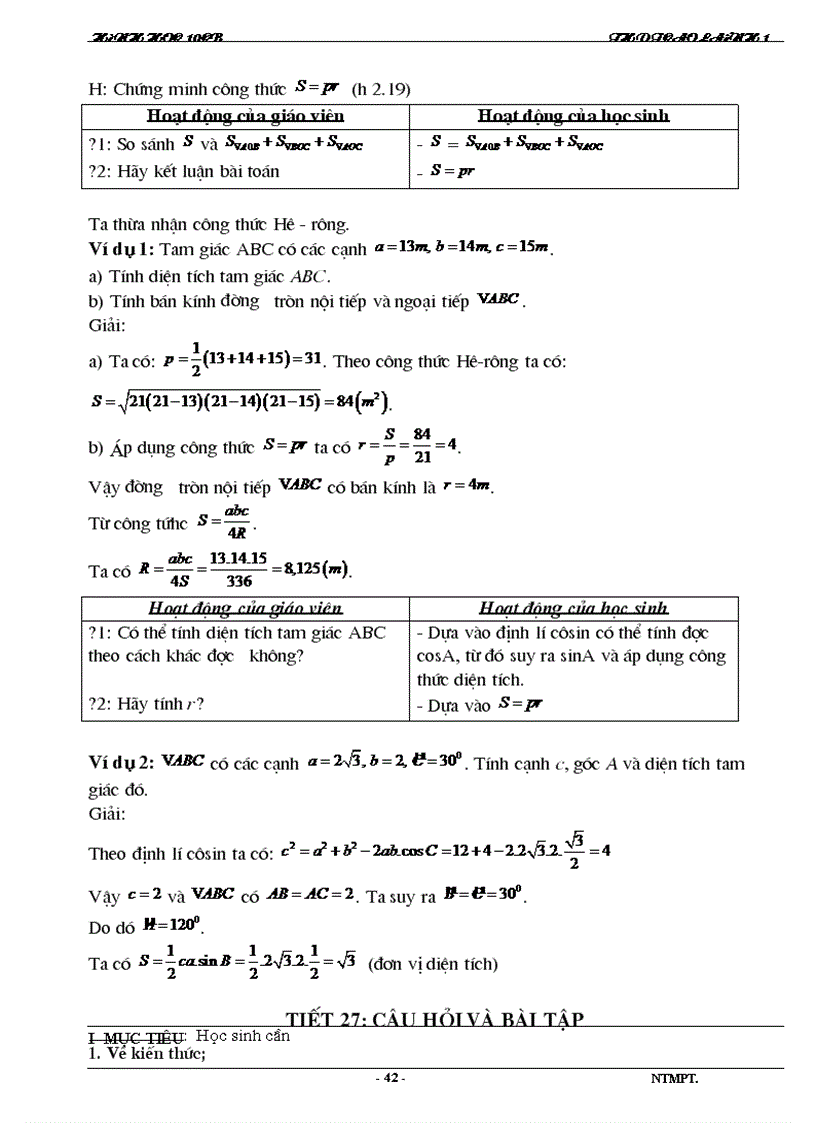 image for page Giáo án hình học 10cb