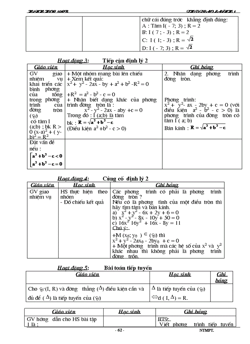 image for page Giáo án hình học 10cb