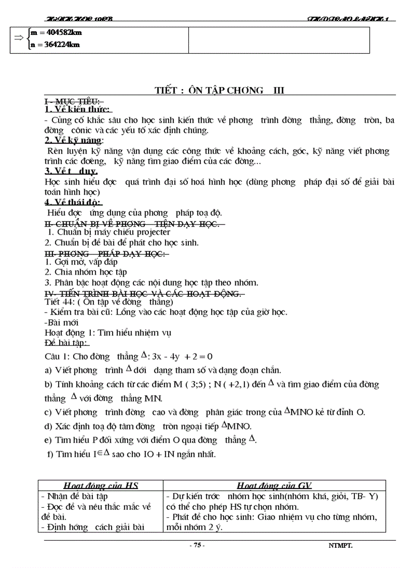 image for page Giáo án hình học 10cb