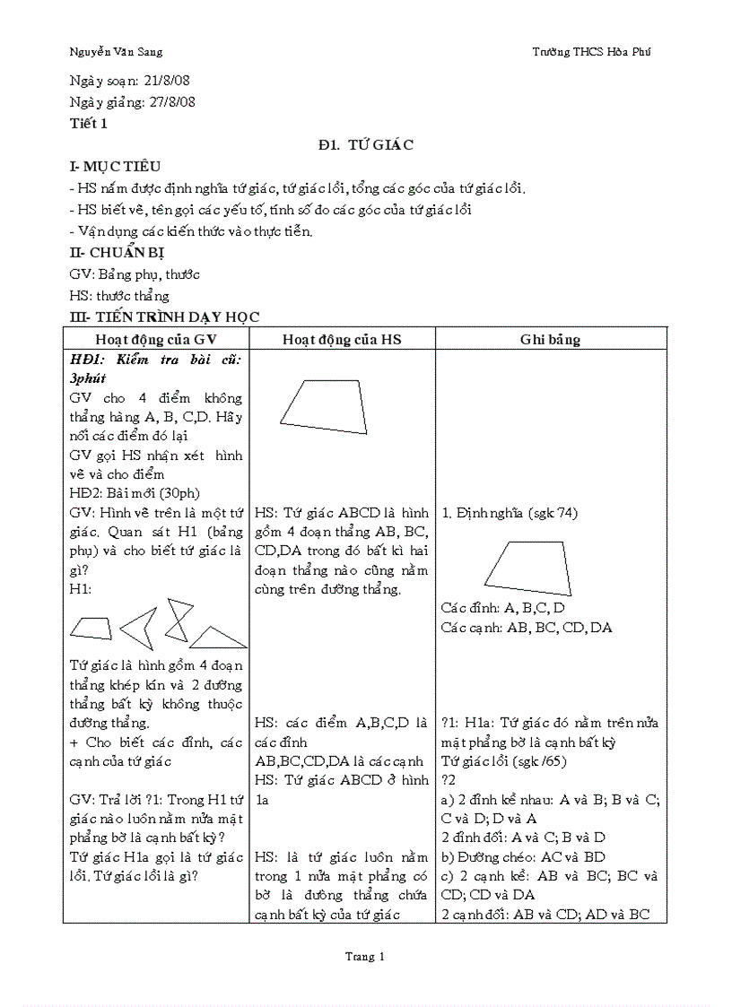 image for page Giáo án Hình học 8