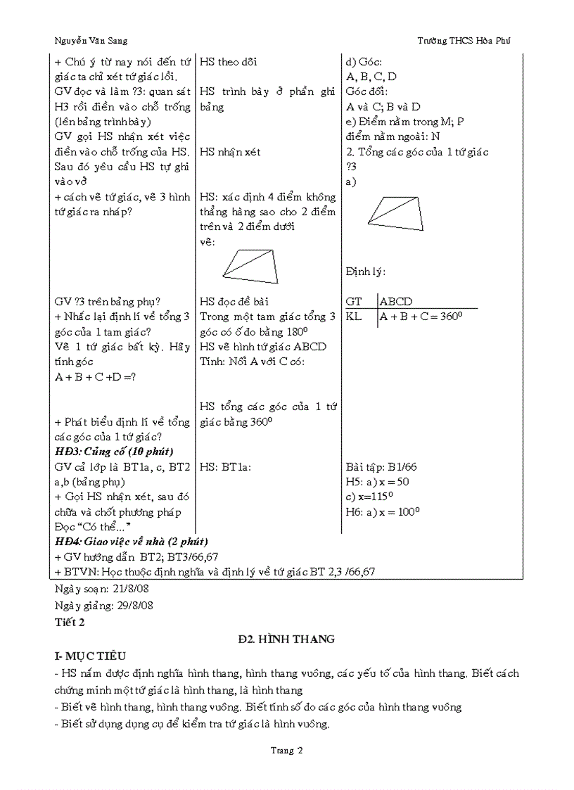 image for page Giáo án Hình học 8