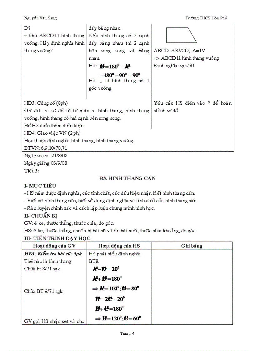 image for page Giáo án Hình học 8