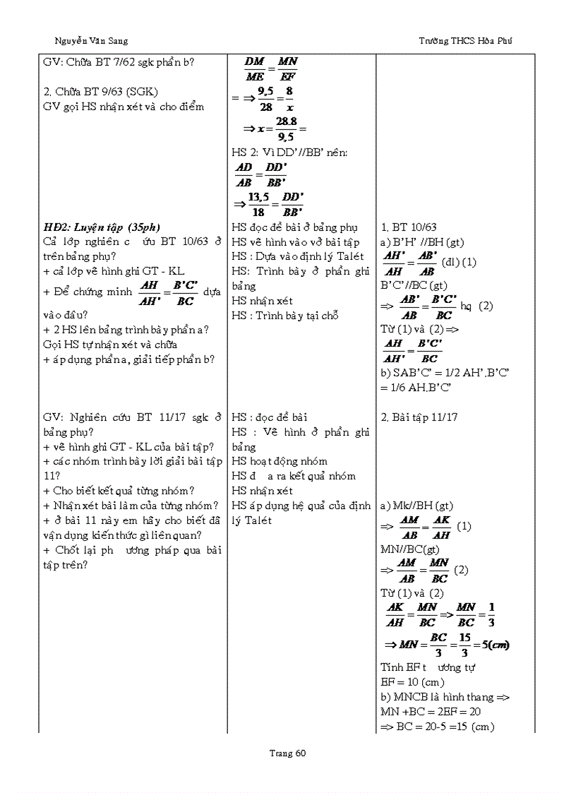 image for page Giáo án Hình học 8