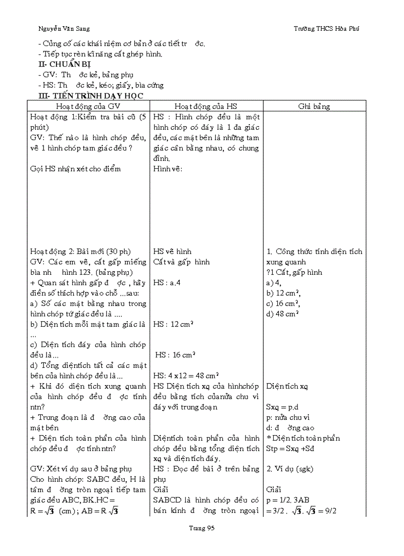 image for page Giáo án Hình học 8