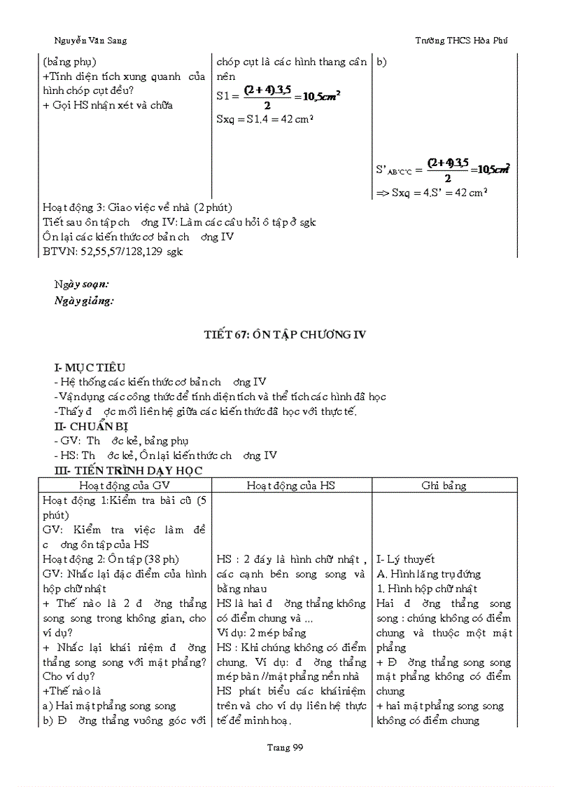 image for page Giáo án Hình học 8