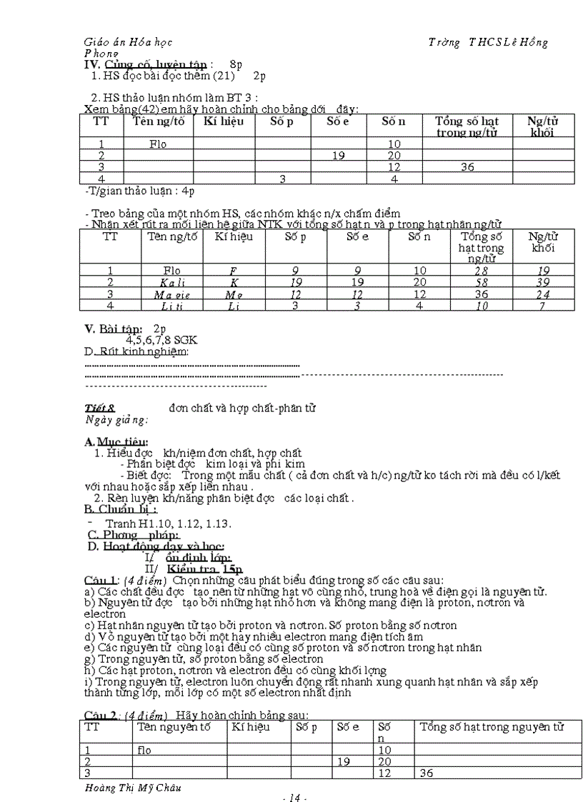 image for page Giáo án hóa 8 trọn bộ