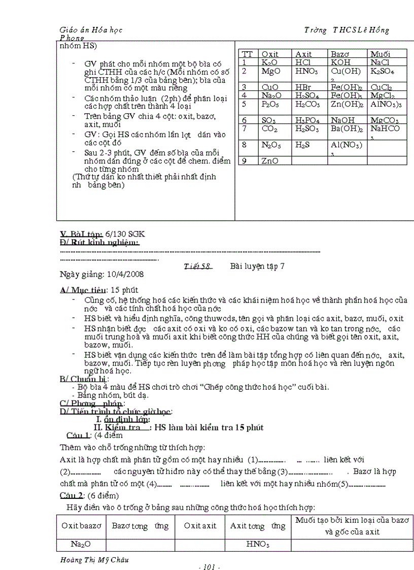 image for page Giáo án hóa 8 trọn bộ