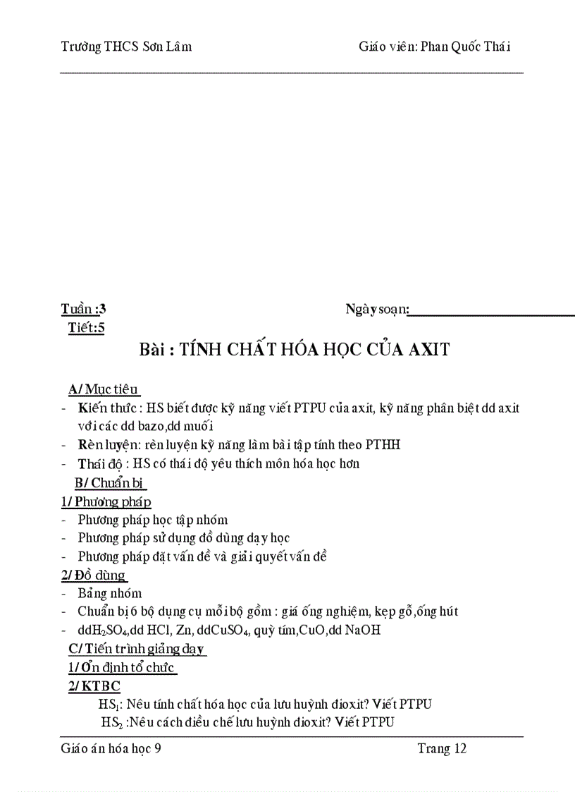 image for page Giáo án hóa 9 HK1