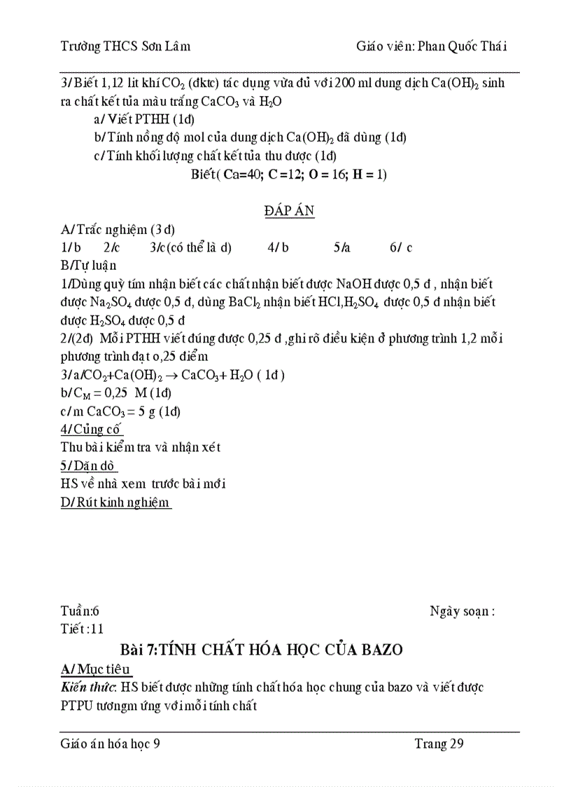 image for page Giáo án hóa 9 HK1