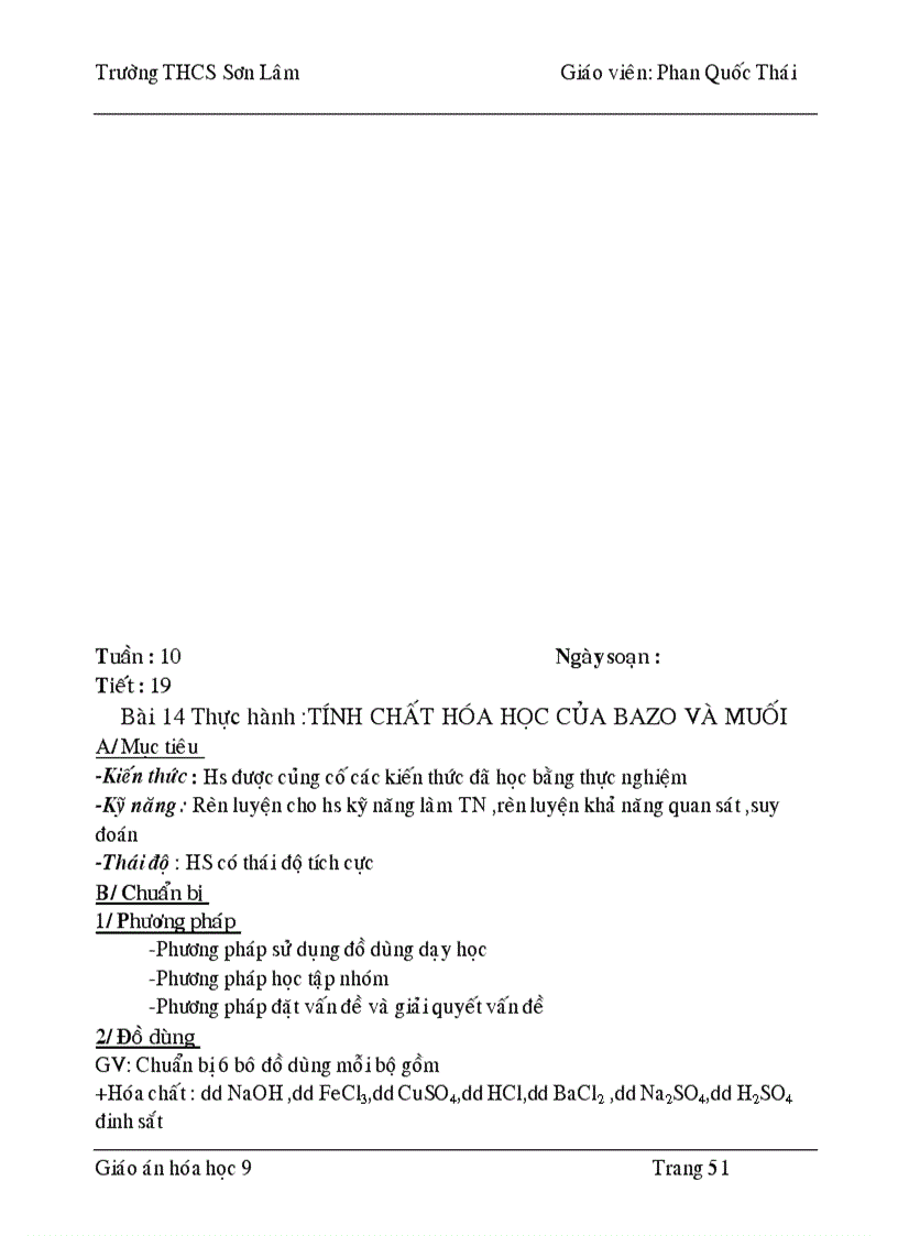 image for page Giáo án hóa 9 HK1