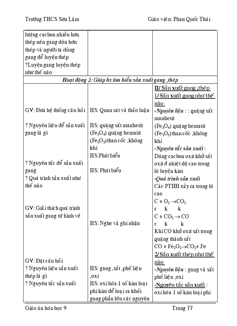 image for page Giáo án hóa 9 HK1