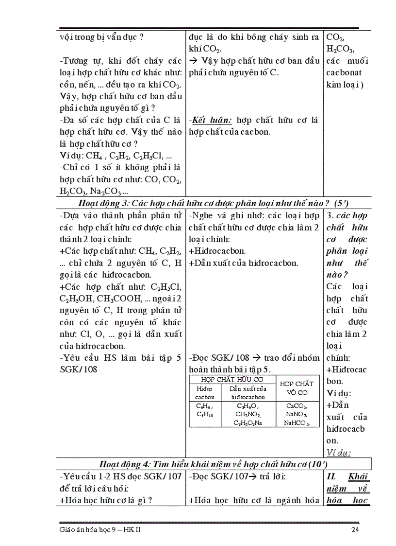 image for page Giáo án hóa học 9 HKII