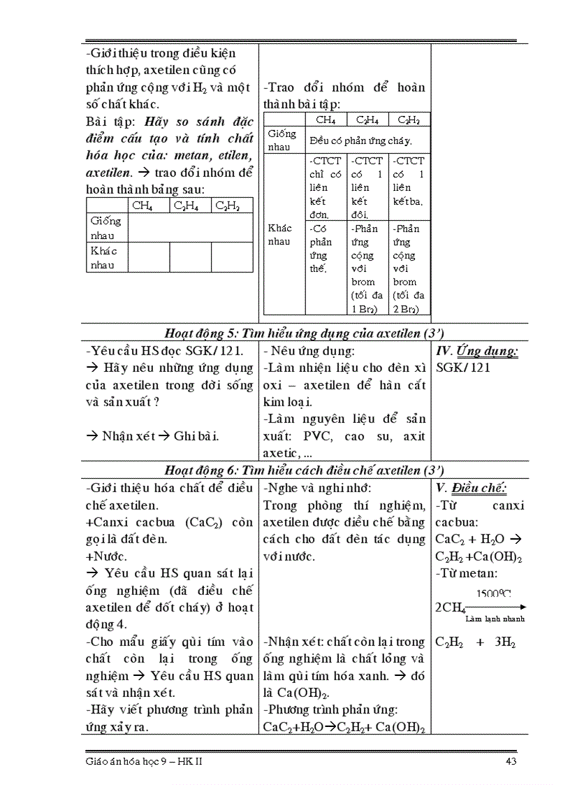 image for page Giáo án hóa học 9 HKII