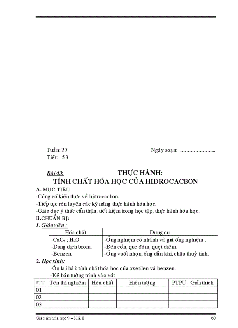 image for page Giáo án hóa học 9 HKII